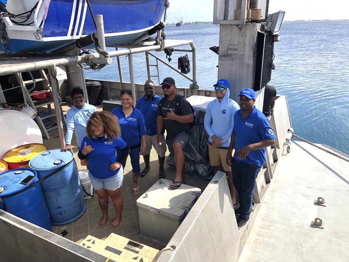 IOMNorthPacific's tweet photo. We installed HF/VHF radios in #MilliAtoll, located 117kms from ๐ฒ๐ญ's capital. The radios will help communities request & receive information during emergencies. Together with @WorldBank and @RMI_Govt, we plan to reach 23 more islands to ensure #EarlyWarning & #EarlyActionforAll! https://t.co/nvv5Q4tjAG