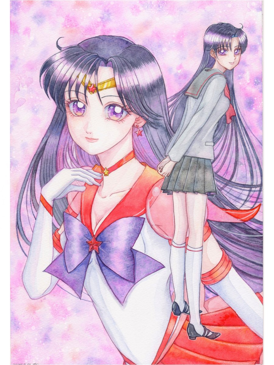火野レイ ,セーラーマーズ 「レイちゃん誕生日おめでとう#火野レイ生誕祭2024 #セーラーマーズ生誕祭202」|あ～きのイラスト