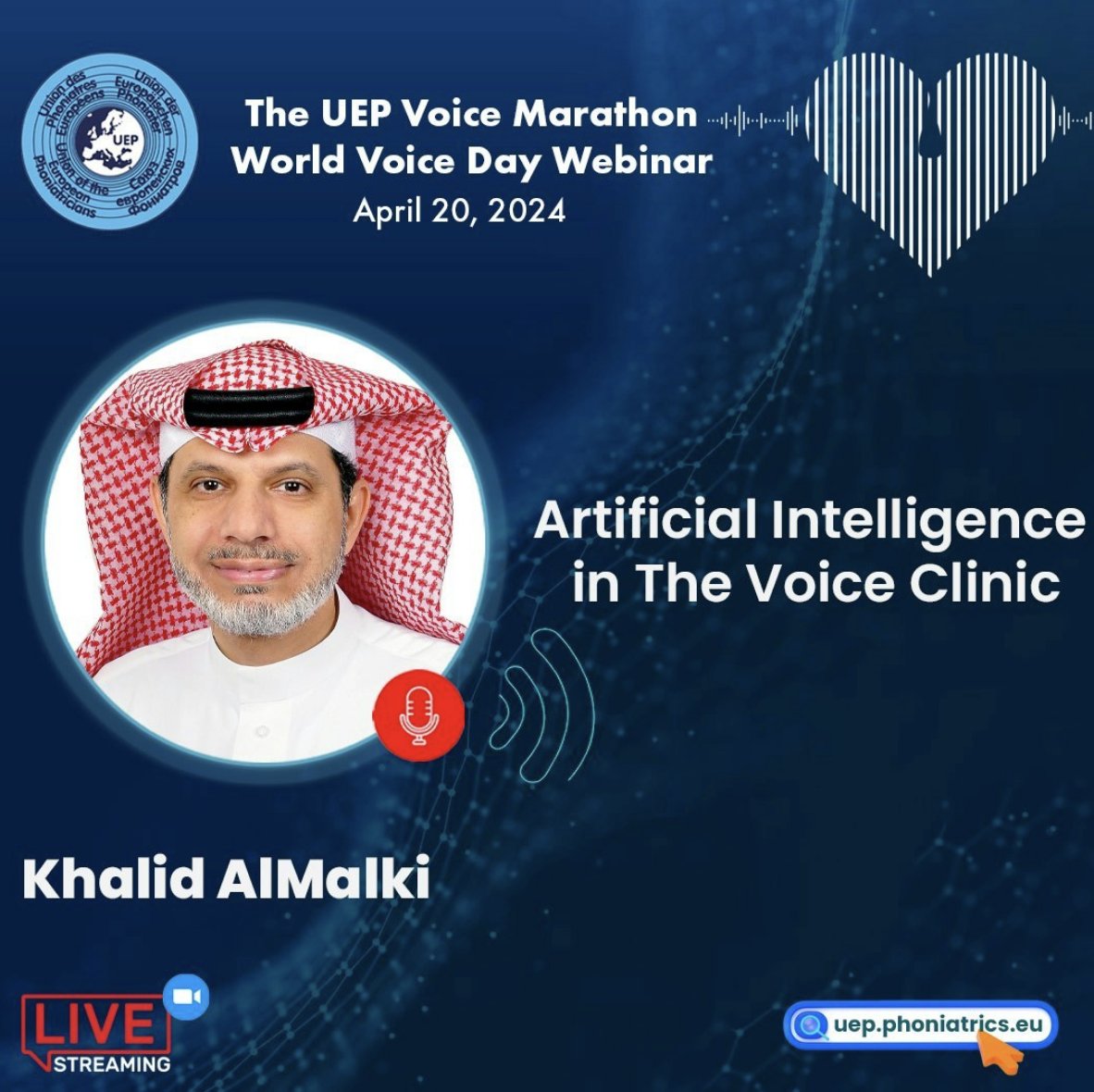 K_H_AlMalki's tweet photo. يصادف اليوم 16 أبريل #اليوم_العالمي_لأمراض_الصوت. 

ويشارك كرسي بحث أمراض الصوت والبلع والتخاطب بقسم الأنف والأذن والحنجرة جامعة الملك سعود في التوعية بهذا اليوم بالمشاركة في ماراثون يوم الصوت الذي أعده اتحاد أطباء التخاطب الأوروبيين. 

الماراثون يقدم 36 محاضرة قصيرة عن الصوت وأمراضه في 12 ساعة متواصلة، وذلك يوم السبت القادم 20 أبريل 2024. 

وهذا هو البرنامج العلمي للماراثون 👇