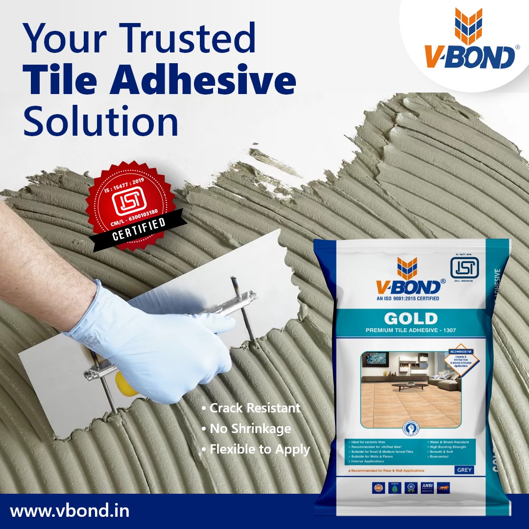 Say hello to flawless floors and impeccable walls with VBond Tile Adhesive - the ultimate solution for your tiling needs! 💪✨ 
.
.
.
.
.
#vbondadhesive #tileperfectionist #TileMaster #VBondAdhesive #TilePerfection #vbond #tilemagic
 #diyprojects #tileadhesives #epoxygrout #vbond