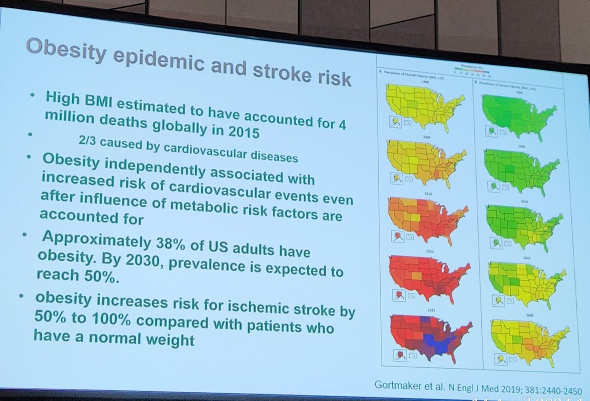 Obesity Epidemic and Stroke Risk

Stroke is among the top three leading causes of death and disability.

1⃣High BMI caused 4 million deaths in 2015, out of which 65% were caused by cardiovascular diseases,

2⃣Obesity is independently associated with increased risk of…