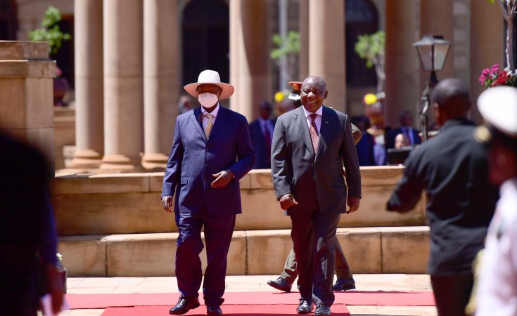.@KagutaMuseveni and @CyrilRamaphosa 'will discuss regional security and stability, including the situation in the eastern Democratic Republic of Congo.' - @PresidencyZA