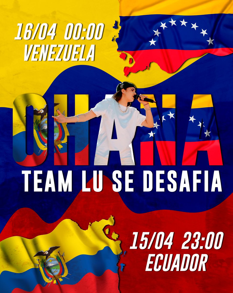 Hoy  Dinámica Exprés
Guerra de Países se enfrentan
#TeamEcuador
 representando a #Normal  y #TeamVenezuela representando a #FechaVencida de nuestra @luciadelapuerta
Team Venezuela
ren.fm/ubfW8b6tsoiP3q…
Team Ecuador
ren.fm/iZYpfiX5H9T5xz…
Todo el mundo a reproducir