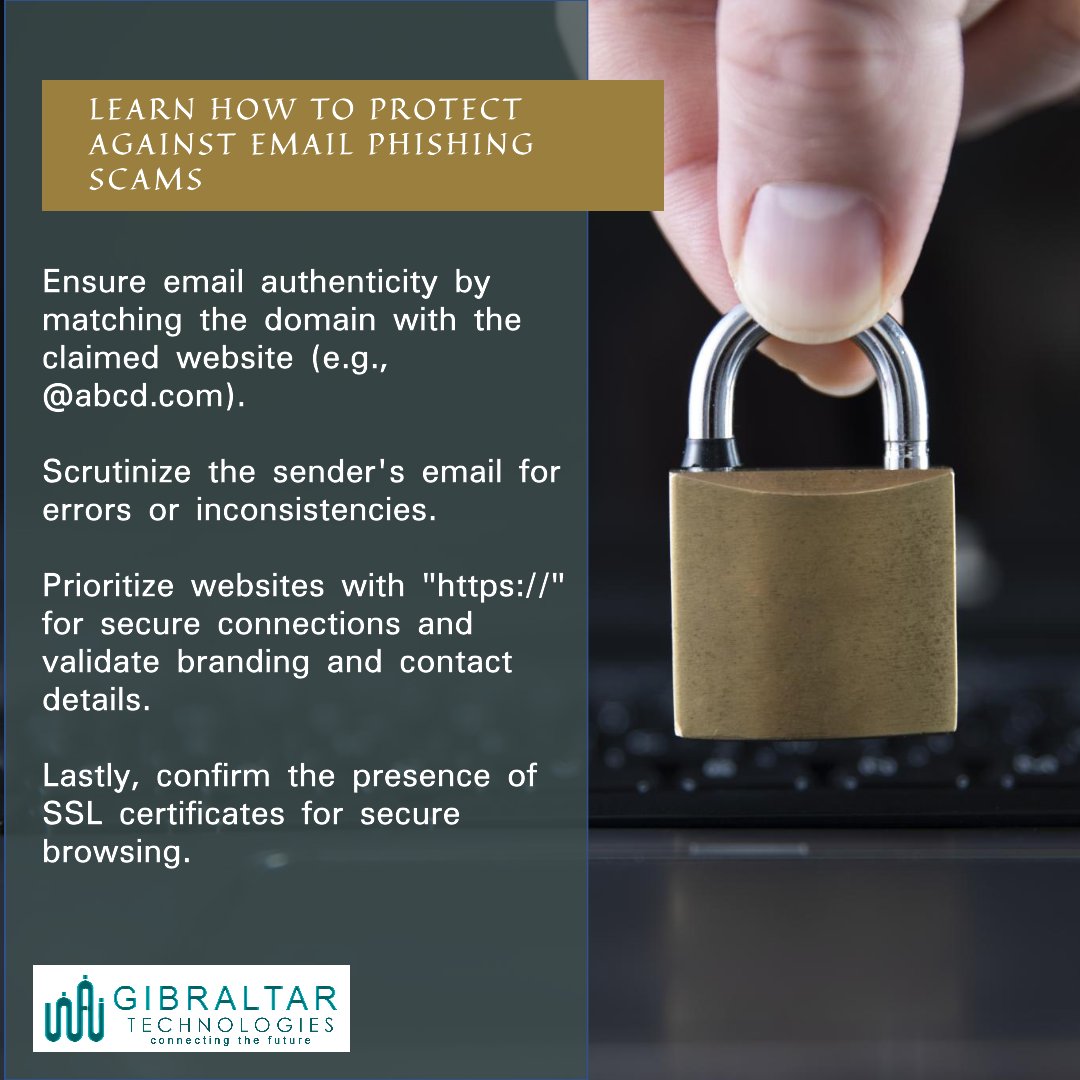 Gibraltar_Tech's tweet image. #EmailSecurity #DomainMatch #WebsiteVerification #SecureConnections #SSLValidation #EmailAuthenticity #SenderScrutiny #WebsiteBranding #ContactDetails #HTTPSProtocol #SSLCertificates #OnlineSafety #CyberSecurity #DigitalSecurity #EmailVerification #DataProtection #SecureBrowsing