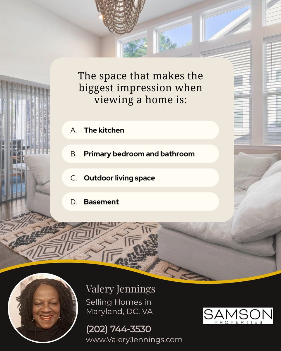 First impressions are everything when viewing a home. 

Which room catches your eye when you begin house hunting?

#realestate #househunting #home #firstimpression #homebuyers #rooms