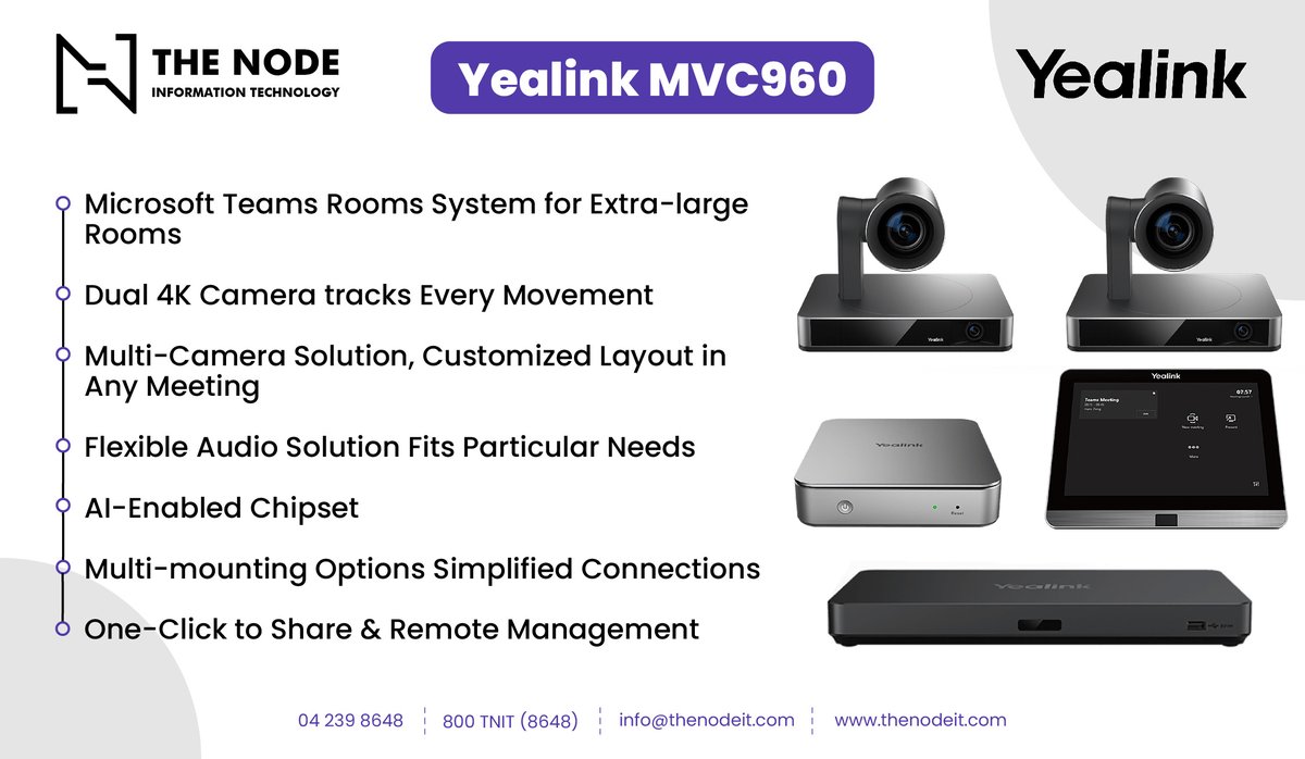 thenodeit's tweet image. Create the best Smart Meeting Rooms are designed with the power of Microsoft Teams Rooms  Contact us at: Toll-Free: 800-TNIT (800 8648) 📧 info@thenodeit.com 🌐 thenodeit.com   #IT #DigitalInfrastructure #NodeIT# MVC960 #Meetingroomsolutions #Microsoftteams