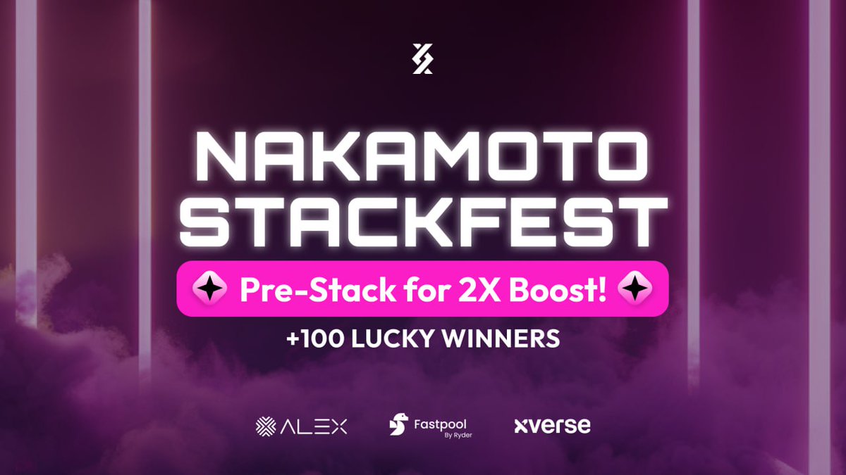 LisaLab_BTC's tweet image. Introducing: Nakamoto StackFest!

PreStack your $STX now for 2X Point Boosts until Nakamoto arrives!

Link: app.lisalab.io/lisa/fiesta

Locked your $STX elsewhere? Just connect the same wallet in LISA!

Win 500 LISA Points by:
1⃣❤️+ 🔁 + Follow @LisaLab_BTC
2⃣Drop your $STX address