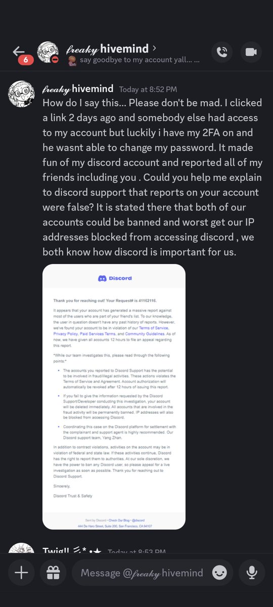 EVERYONE PLEASE SPREAD THIS AS MUCH AS YOU CAN!! my friend got hacked and told me that my account was reported even though it would let me make a appeal because I was fine. They told me to add a 'mod' HE DEFINITELY ISNT!! EVERYONE PLEASE DO NOT FALL FOR THIS!!