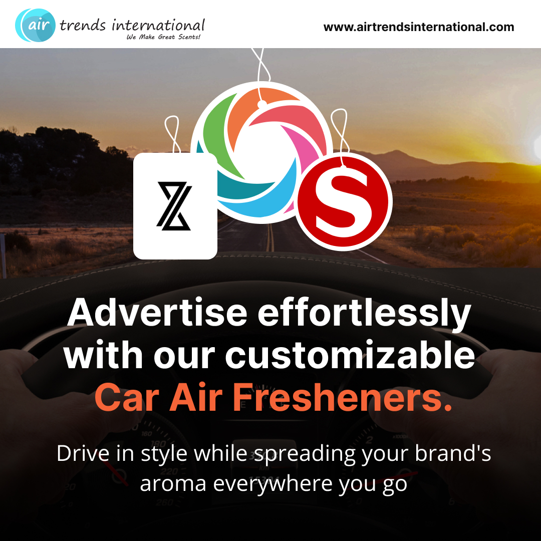 🌟 Advertise Effortlessly!
Enhance your brand visibility with every ride!
airtrendsinternational.com/advertising

#Advertising #CustomCarAirFresheners #BrandVisibility #Branding #Airtrendsinternational