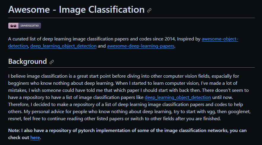 👉 Image Classification A curated list of top 5 deep learning image classification papers and codes. 🔗 github.com/weiaicunzai/aw…
