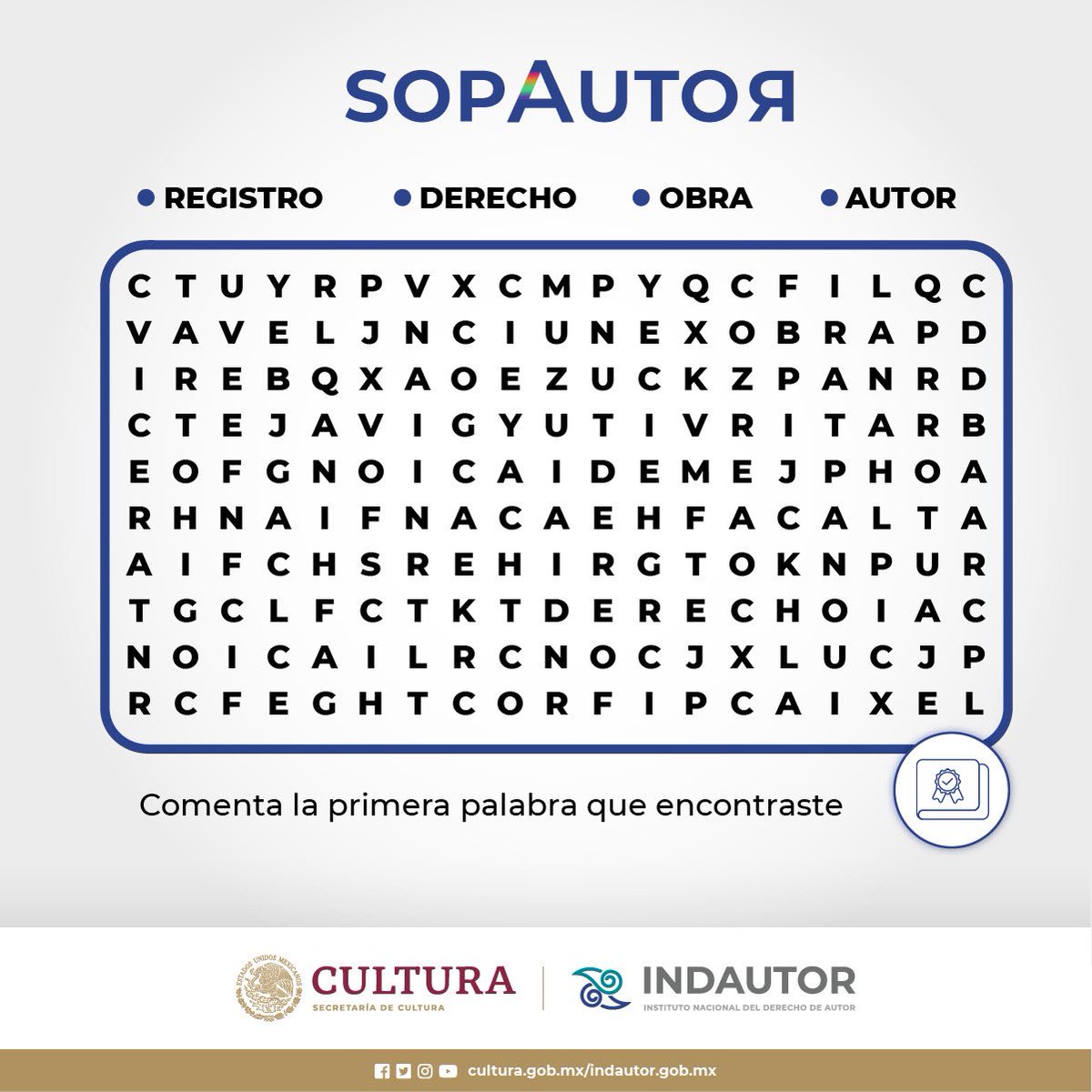 🌀 Escribe la primera palabra que encuentres 🌀 #ToDosSomosAutores