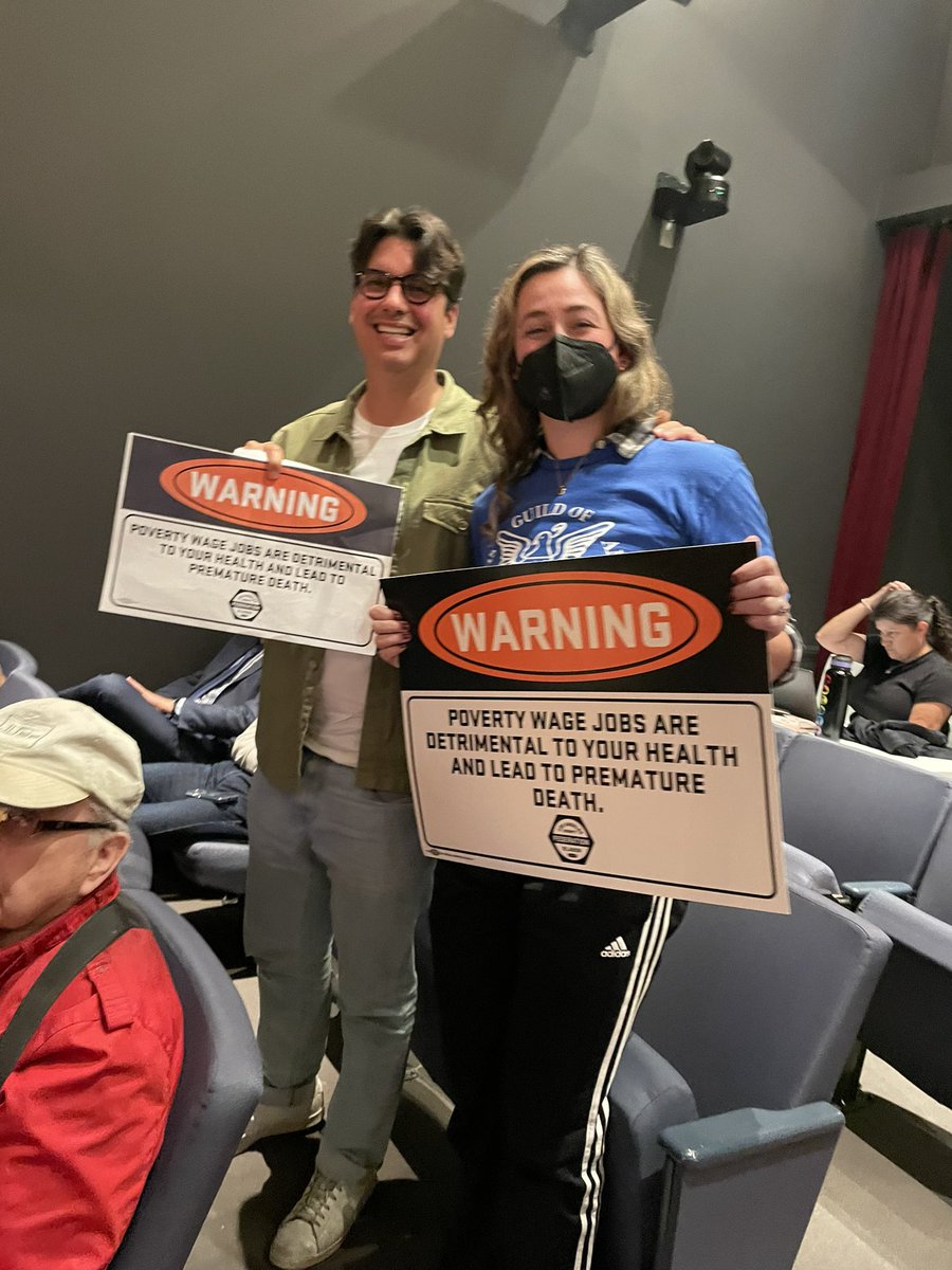 Workers are finally giving public comment after waiting for HOURS to have their voices heard! We’re demanding the West Hollywood City Council protects the minimum wage & paid time off!