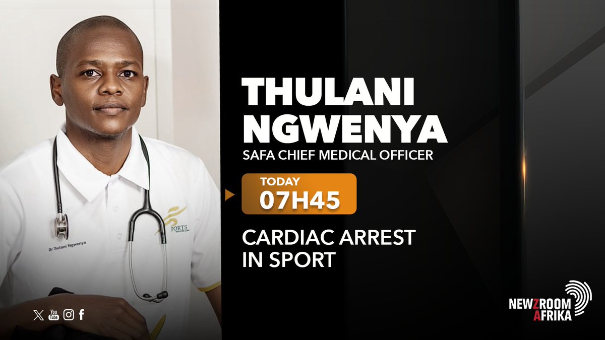 [COMING UP] @AndeeM_ will be in conversation with SAFA Chief Medical Officer Thulani Ngwenya on the #AMReport405 at 07H45. #Newzroom405