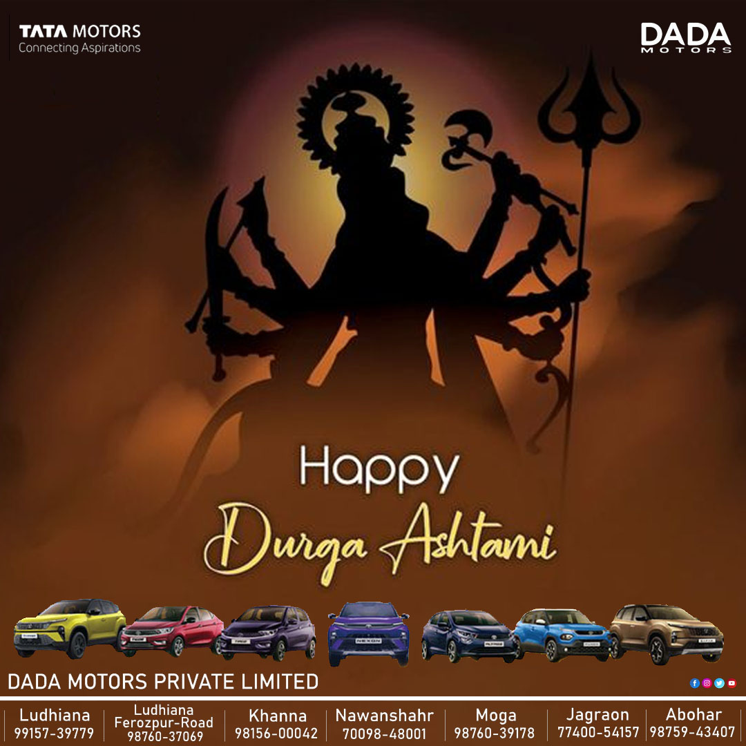 *Happy Navratri*
Wishing a very Happy Durga Ashtami to you. May the blessings of Maa Durga always brighten your today and tomorrow with success.

#durgaashtami #durgapuja #navratri #durgamaa #durga #durgapujo #puja #jaimatadi #TataMotorsPassengerVehicles #dadamotors #cars