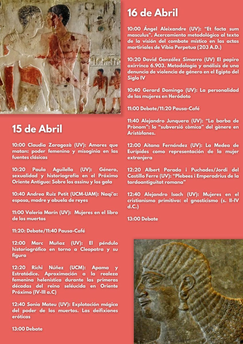 En apenas unas horas estaré en la @FacGeoiH para la ponencia 'El papiro oxirrinco 6.903. Metodologia y análisis de una denuncia de violencia de género en el Egipto del Siglo IV' junto a mis compañeros @albertparadaipu @sabioloco5 y @MaloAlejandrx os esperamos con ganas!!