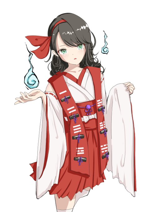 「red hakama simple background」 illustration images(Latest)