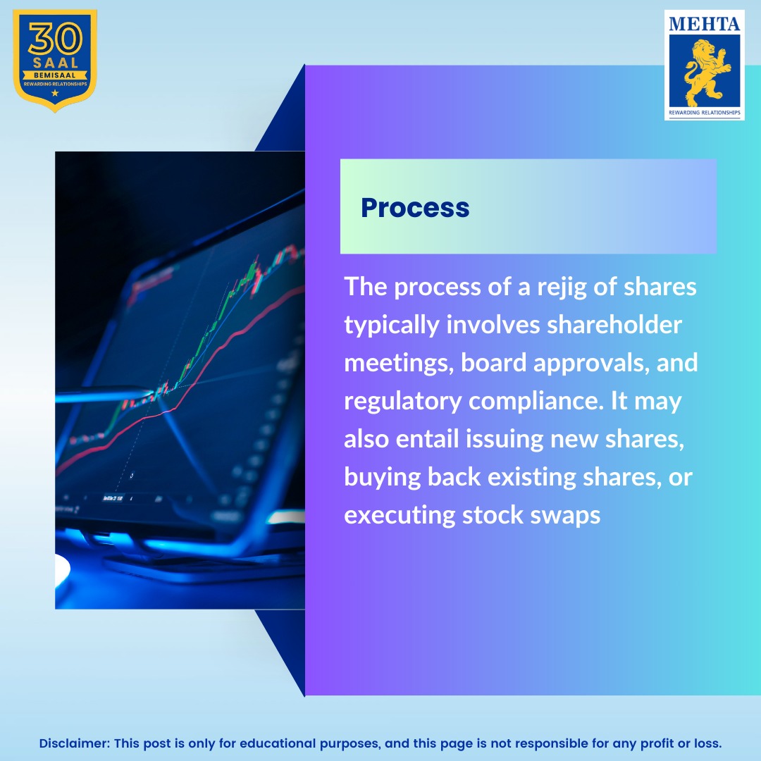 The Art of Corporate Adaptation: What a Rejig of Shares Means for Investors and Companies Alike.
.
.
#rejig #mehtaequities #investmentopportunities #investmentstrategies #30saalbemisaal #investingtips