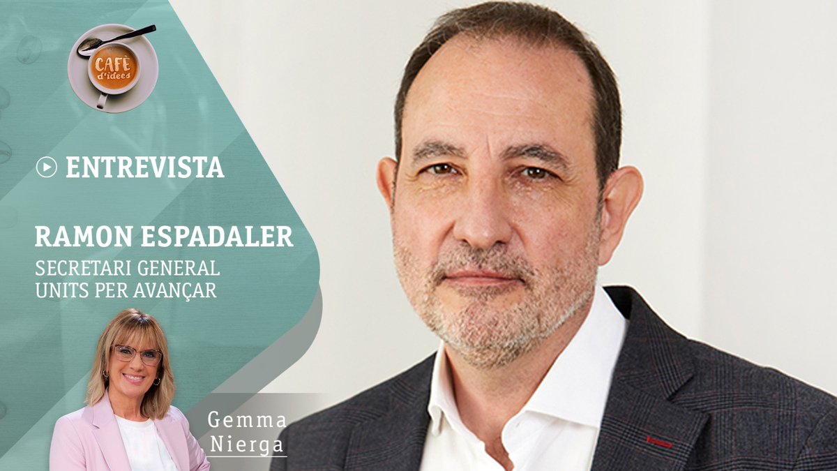 ☕ @GemmaNierga entrevista @Ramon_Espadaler, secretari general d'@UnitsCat 🗓️ Dimecres a les 8:30 hores 📍 #La2 de @RTVECatalunya, #Canal24horas i @radio4_rne 📱 rtve.cat/directe