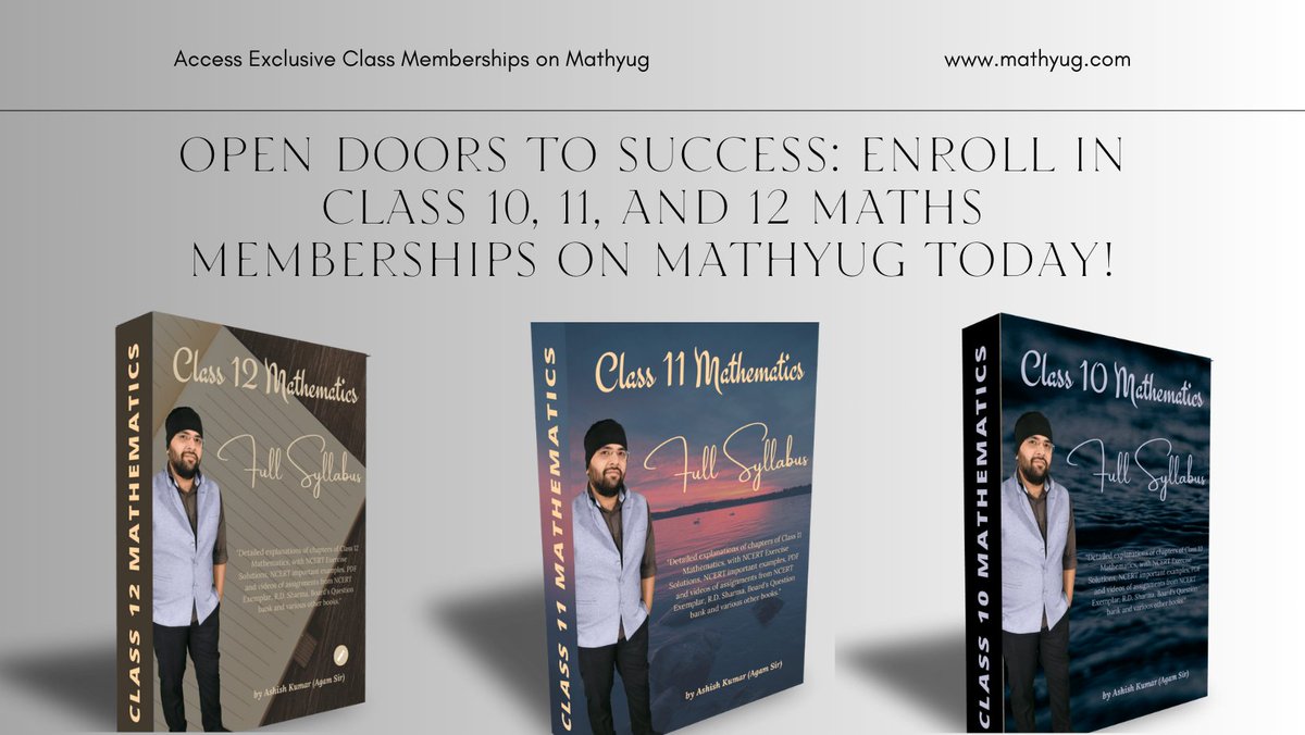 mathyugofficial's tweet image. Get ready to excel in mathematics with expert guidance from #AgamSir, also known as #AshishSir. Dive into interactive learning experiences &amp;amp; comprehensive resources designed to help you succeed!

mathyug.com

#MathYug  #Class10Maths #Class11Maths #Class12Maths
