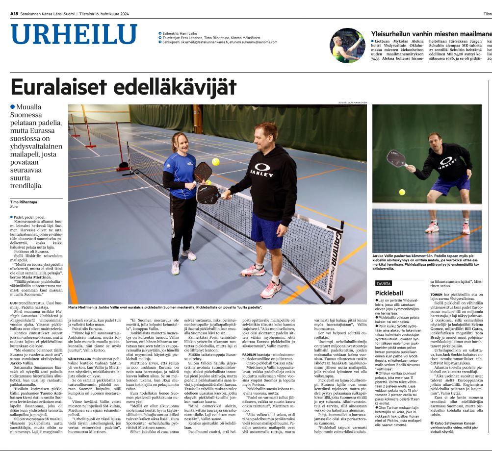 Pickleball Finland tweet media