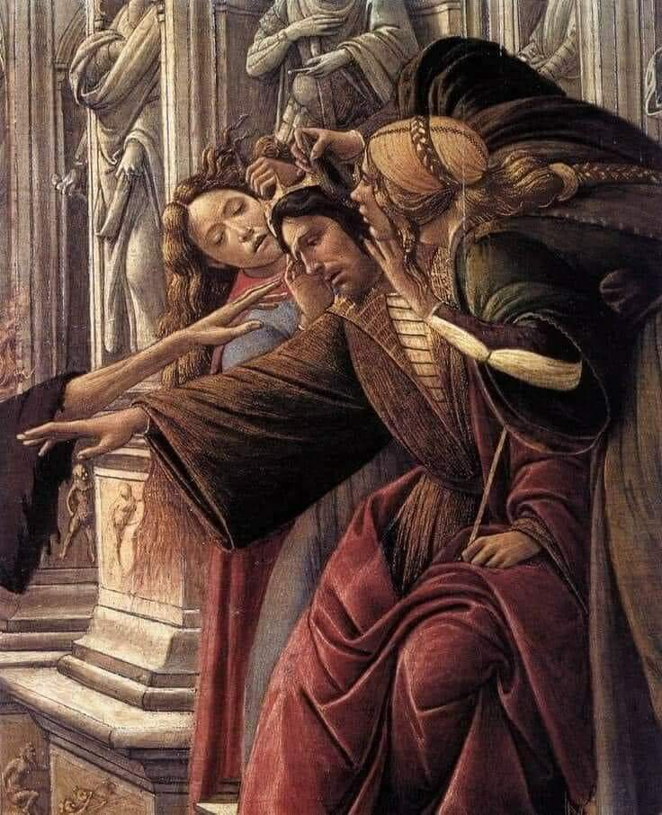 Dans le chef-d'œuvre de Sandro Botticelli, 'La Calunnia', œuvre de la fin du XVe siècle conservée aux Offices: le roi Midas, le mauvais juge, représenté avec des oreilles d'âne, est entouré de deux figures allégoriques: l'ignorance & le soupçon