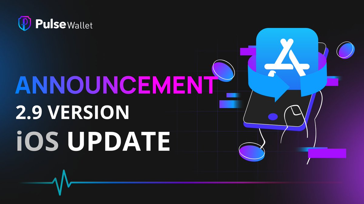 🚨 PULSE WALLET NEW VERSION UPDATE 🚨 🛎 2.9 Version on iOS devices Dear #PulseWallet community, We would like to announce that the latest update for Pulse Wallet app is now available for download on iOS device via Apple App Store ❤️ In this version, we focus on optimizing…