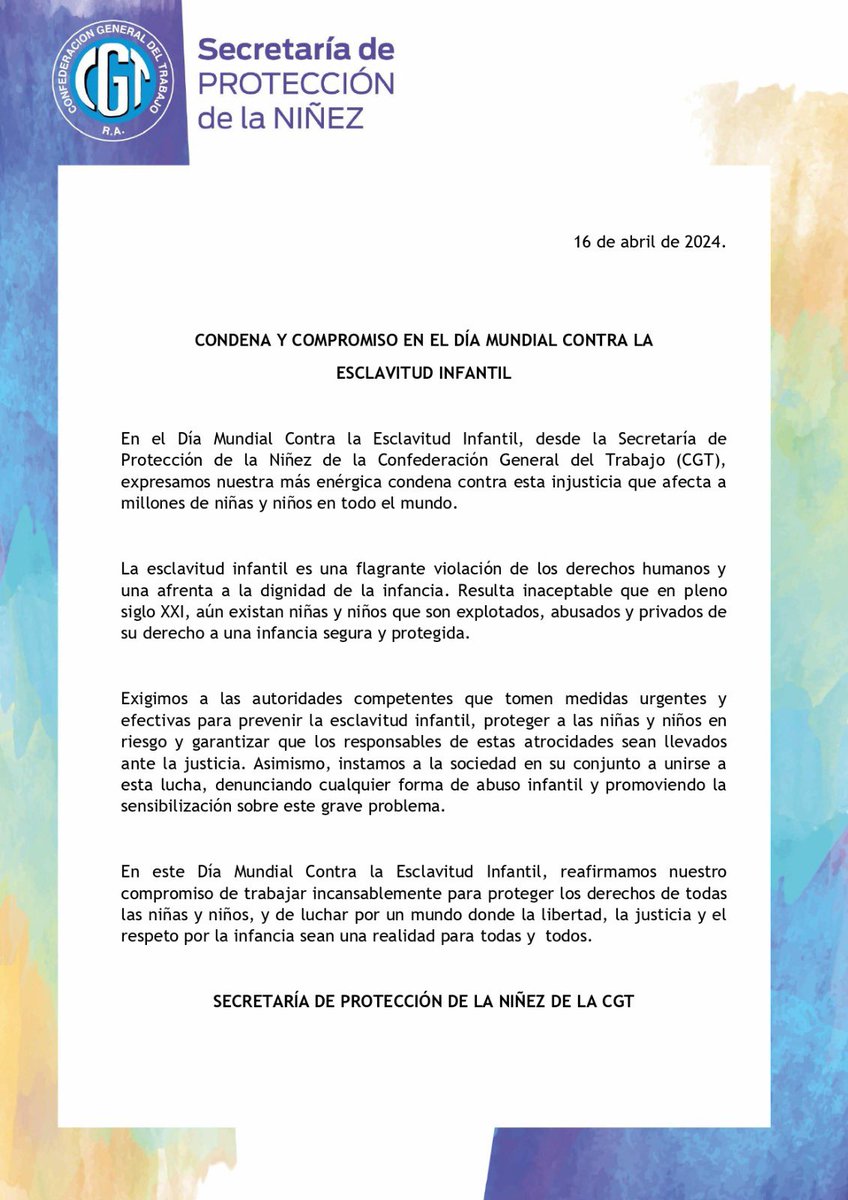 adrianamonje80's tweet photo. 16 de abril - Día.mundial contra la Esclavitud infantil https://t.co/exZxqbMCEe