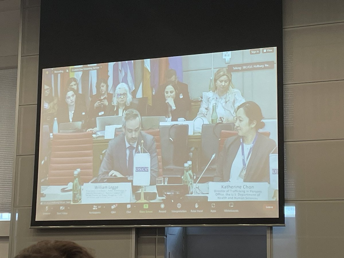 #WilliamLegge discussing the recruitment and exploitation of persons in #ScamServices #MoneyLaundering #CyberScams #LabourExploitation @osce_cthb #CTHB24 #SouthAsia “groups were left with empty casinos during #Covid19 and as people were forced to move online, they used this