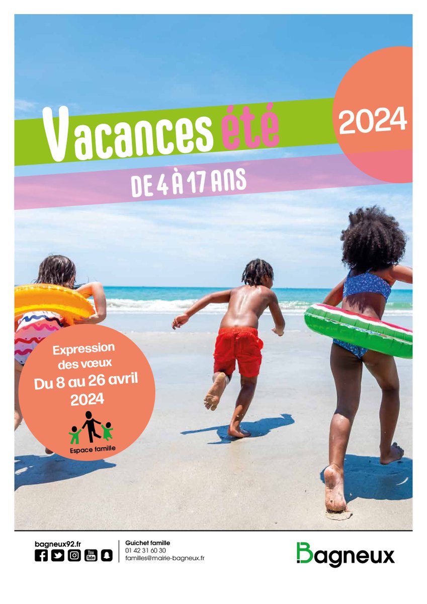 ☀️| Effectuez les inscriptions pour vos enfants aux séjours d'été du 8 au 26 avril La Ville se mobilise pour permettre aux enfants de partir en vacances dans des destinations variées lors de séjours d’une grande diversité. Toutes les informations sur 👉urlz.fr/qikm