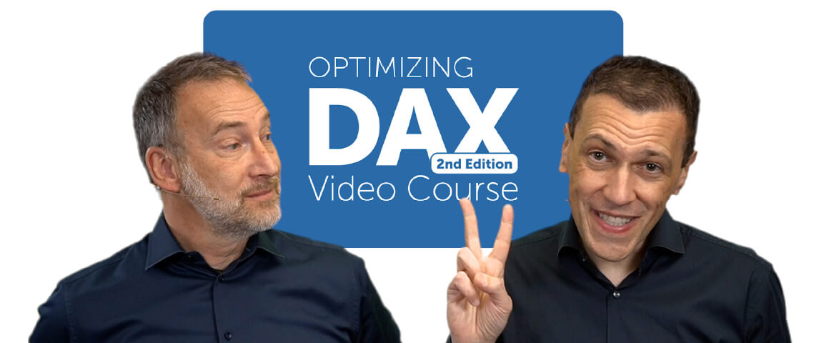 The second edition of 𝗢𝗽𝘁𝗶𝗺𝗶𝘇𝗶𝗻𝗴 𝗗𝗔𝗫 𝗶𝘀 𝗰𝗼𝗺𝗽𝗹𝗲𝘁𝗲.

𝟰𝟬 𝗵𝗼𝘂𝗿𝘀 of video lectures.
𝟴𝟬𝟬 𝗽𝗮𝗴𝗲𝘀 in the book.
𝟮 𝘆𝗲𝗮𝗿𝘀 of work.

Now it's your turn.

You're welcome.

#dax #optimization #vertipaq #directquery 

Read more: sqlbi.com/blog/marco/202…