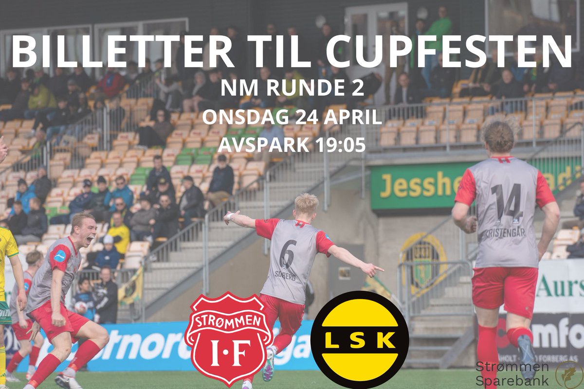 Vedlagt finner du billetter til cupkampen mellom Strømmen og <a href="/LillestromSK/">Lillestrøm SK</a> , 

Anbefales å være rask, her ryker nok billettene fort ❤️‍🔥 La oss lage en skikkelig cupfest på Romerike❗️

strommenif.ticketco.events/no/nb/m/e/nm_2…