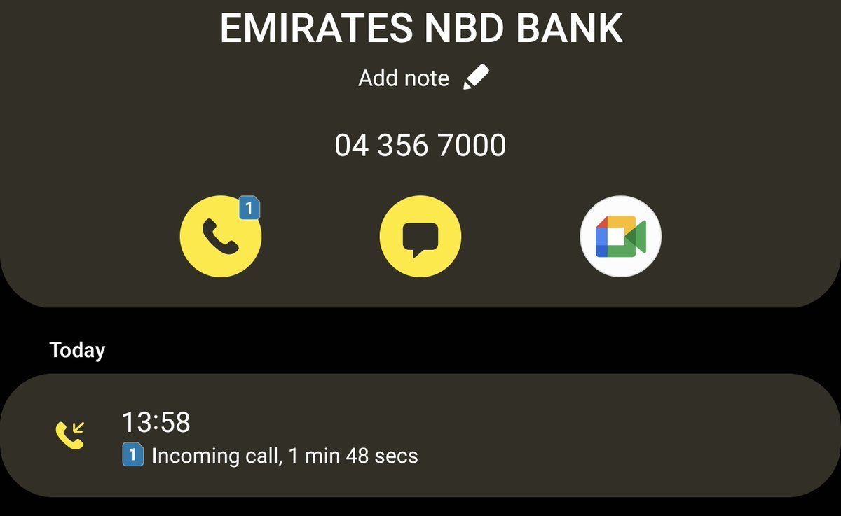 @EmiratesNBD_AE So someone called me and we talked for 30 seconds and then he never responded to me again. I waited for a minute and then he cut the call off. What kind of customer service is this?