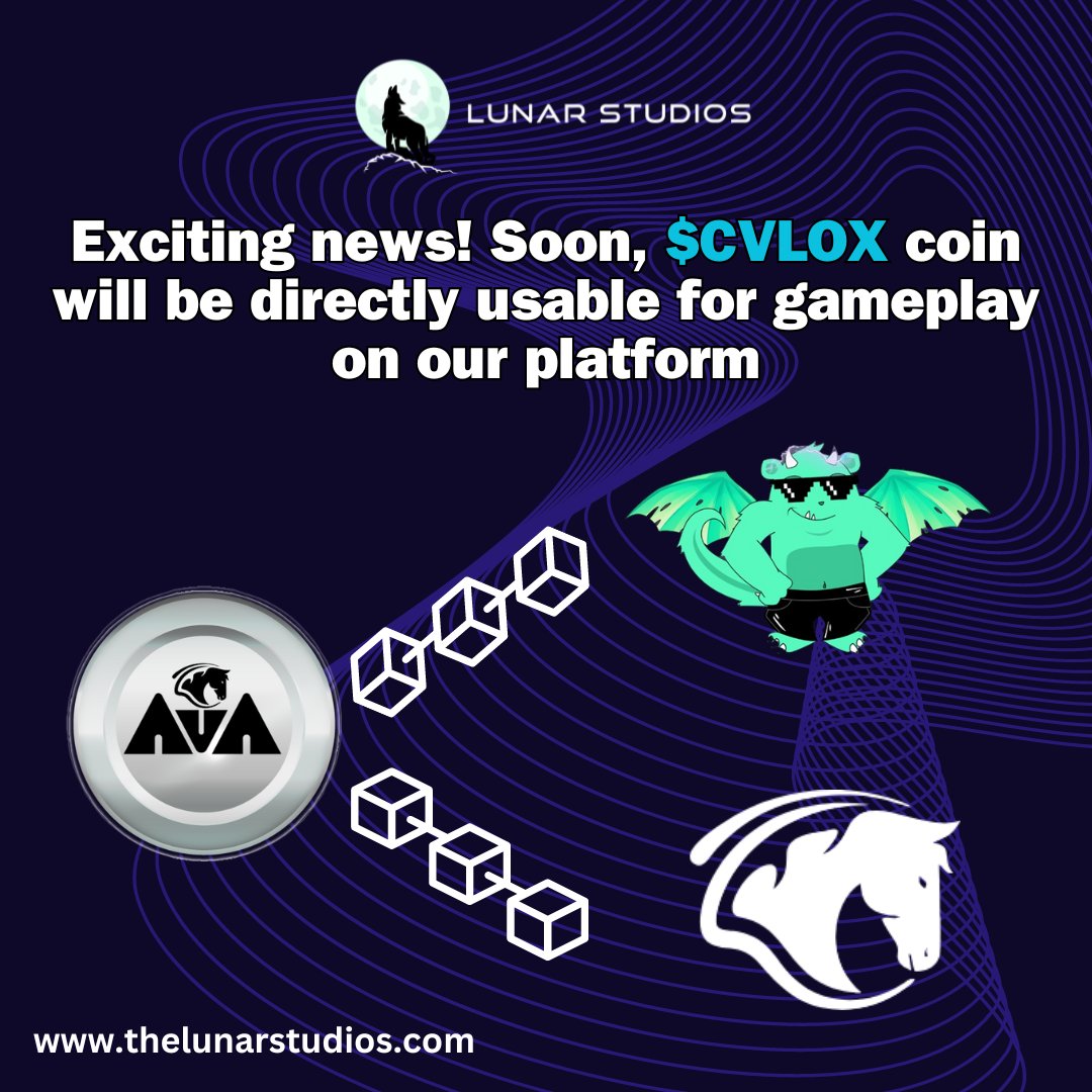 Get ready to level up your gaming experience! 🚀🎮 We're thrilled to announce that soon, $CVLOX coin will unlock a whole new dimension of gameplay on our platform. 

#crypto #cryptogaming #nft #blockchain #cryptocurrency #horsegaming #onlinegames #CVLOX #cavalox #explore