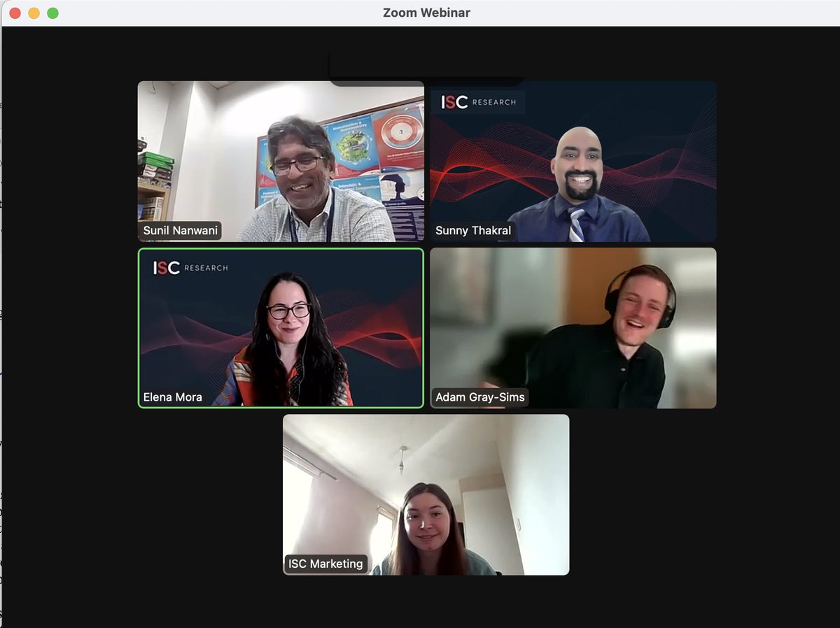 All smiles and some great conversations during the webinar on EdTech for Admin. Thanks to Elena, India, Adam and Sunil. Kudos to team <a href="/ISC_Research/">ISC Research</a> for organising it based on their recent white-paper. Find out more: ow.ly/pUYu50QXJYg