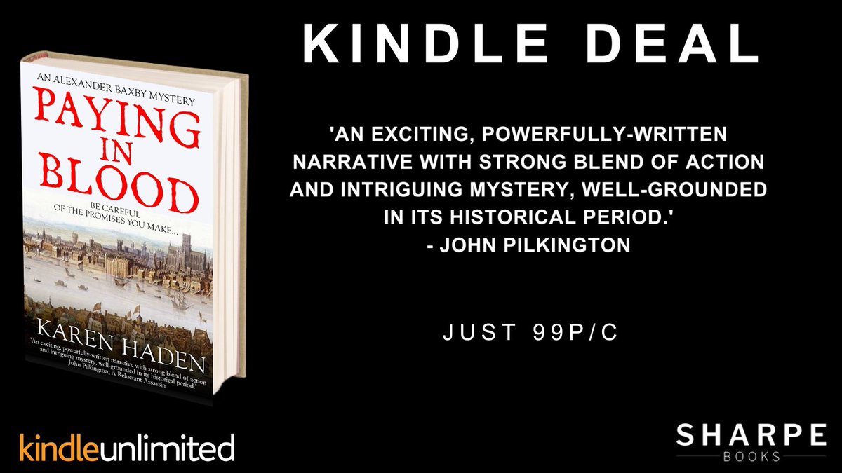#KindleDeals #99p Paying in Blood, By @kjhaden17 'Strong blend of action and intriguing mystery.' amazon.co.uk/dp/B0CW6LKGK7/ #crimefiction #tudors #kindlecountdown