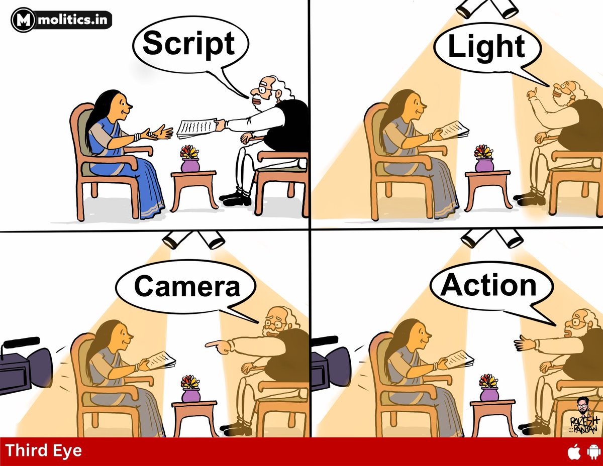 moliticsindia's tweet photo. डायरेक्टर कौन ?
#ModiInterview 
- @cartoonistrrs https://t.co/0rj08NB75K