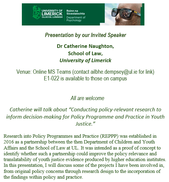 Join us on Monday 22nd April at 13:00 (IST) to hear our final speaker of the semester, @CNaugh2