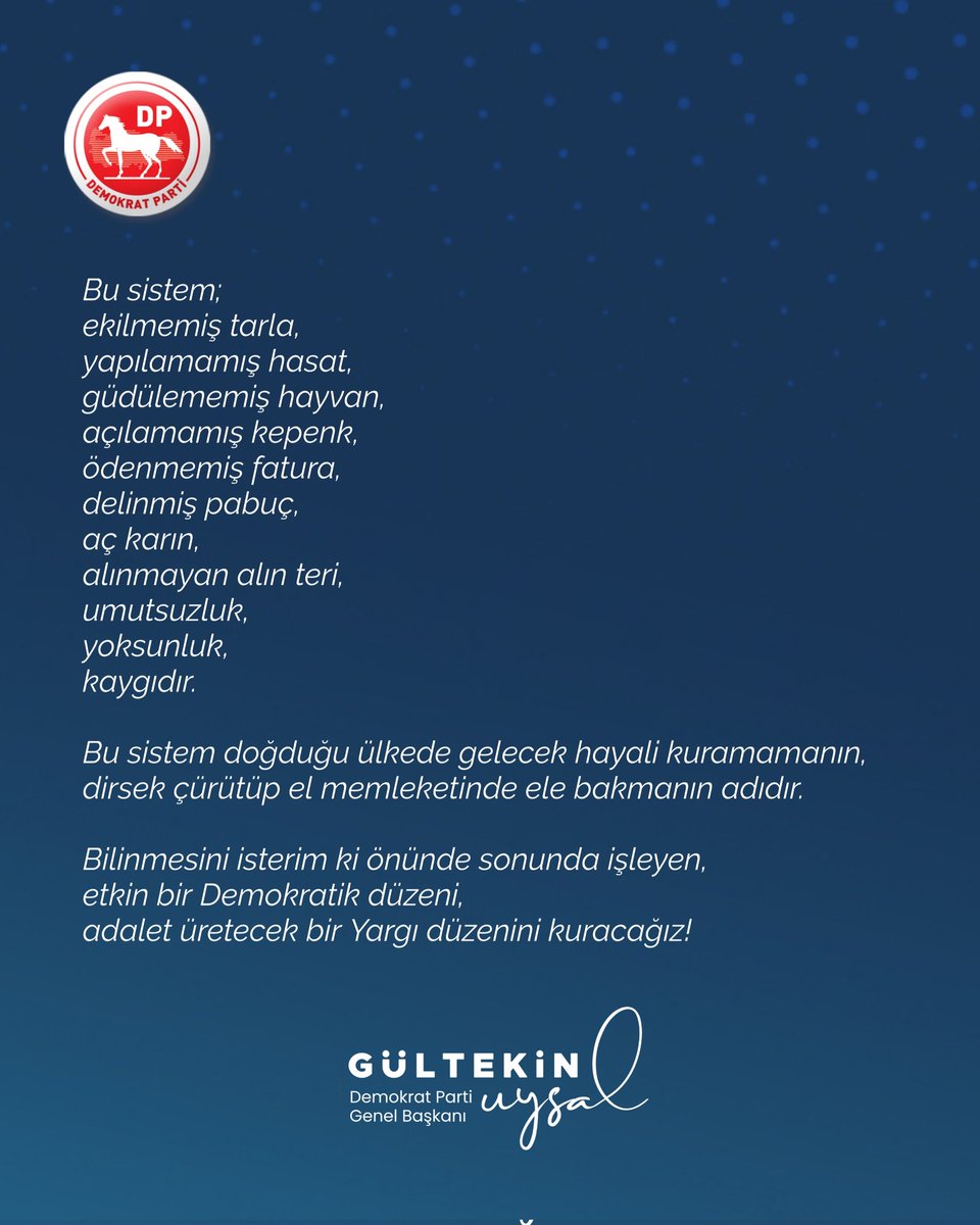 Her şey istediği gibi olsun isteyen bir adamın, isteği her şey olmadığında sorumluluktan kurtulduğu rejimin, 7 yıl önce bir oldu bitti ve 'uçacağız' yalanlarıyla geçirilen, Milletimizin bir asırlık birikimini, alın terini, hayallerini, umutlarını 'havaya uçuran' sisteminin,…