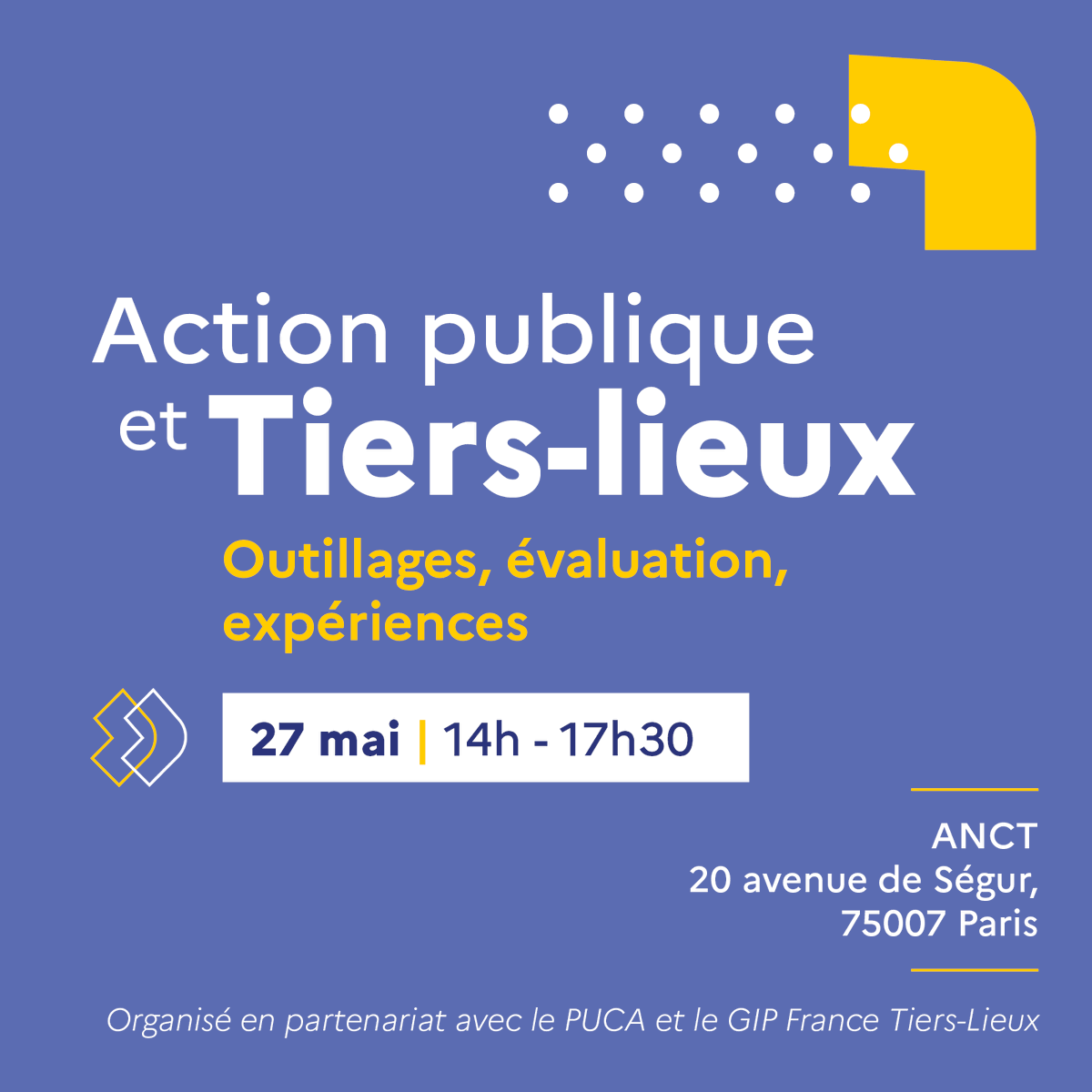 🌐 Action publique et Tiers-lieux: outillages, évaluation, expériences🗓️ Lundi 27 mai, 14h-17h30 📍 Paris
Partage d'outils, résultats de recherche, témoignages.
Inscrivez-vous pour la rencontre organisée par <a href="/ANCTerritoires/">Agence nationale de la cohésion des territoires</a> @puca_gouv et <a href="/frtierslieux/">FranceTiersLieux</a> !👇
app.agoraevent.fr/Event?tkn=%2bb…