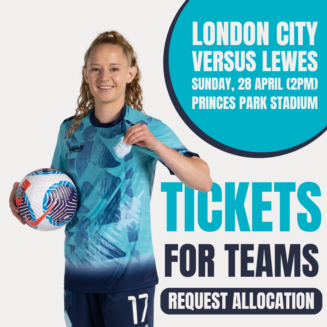 We're thrilled to be offering free tickets to grassroots teams across the region 🫶

Join us on Sunday 28 April as #ThePride take on Lewes at Princes Park.

📲 bit.ly/Tickets4Teams