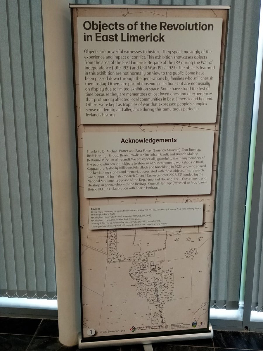 limklibraries's tweet image. #CappamoreLibrary are delighted to host &apos;Objects of the Revolution in East Limerick&apos;, a photographic exhibition that is part of the Landscapes of Revolution Archaeology Project. 

📌 limerick.ie/discover/eat-s…

#LimerickLibraries
@Bruffheritage @IrishResearch @ucdarchaeology