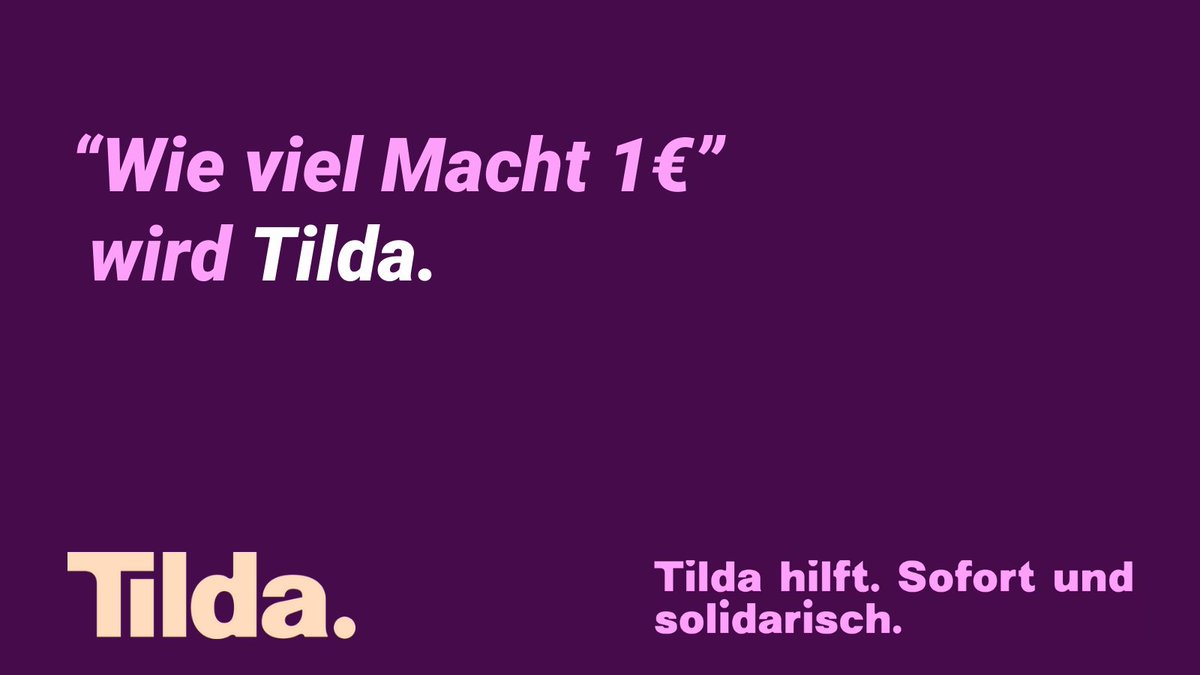 “Wie viel Macht 1€” wird Tilda - Fonds gegen geschlechtsspezifische Gewalt Mehr als 826.000 Euro wurden für die Kampagne gespendet, um Betroffenen zu ermöglichen, offen über Erfahrungen von Machtmissbrauch oder sexuellen Übergriffen sprechen können. 1/8