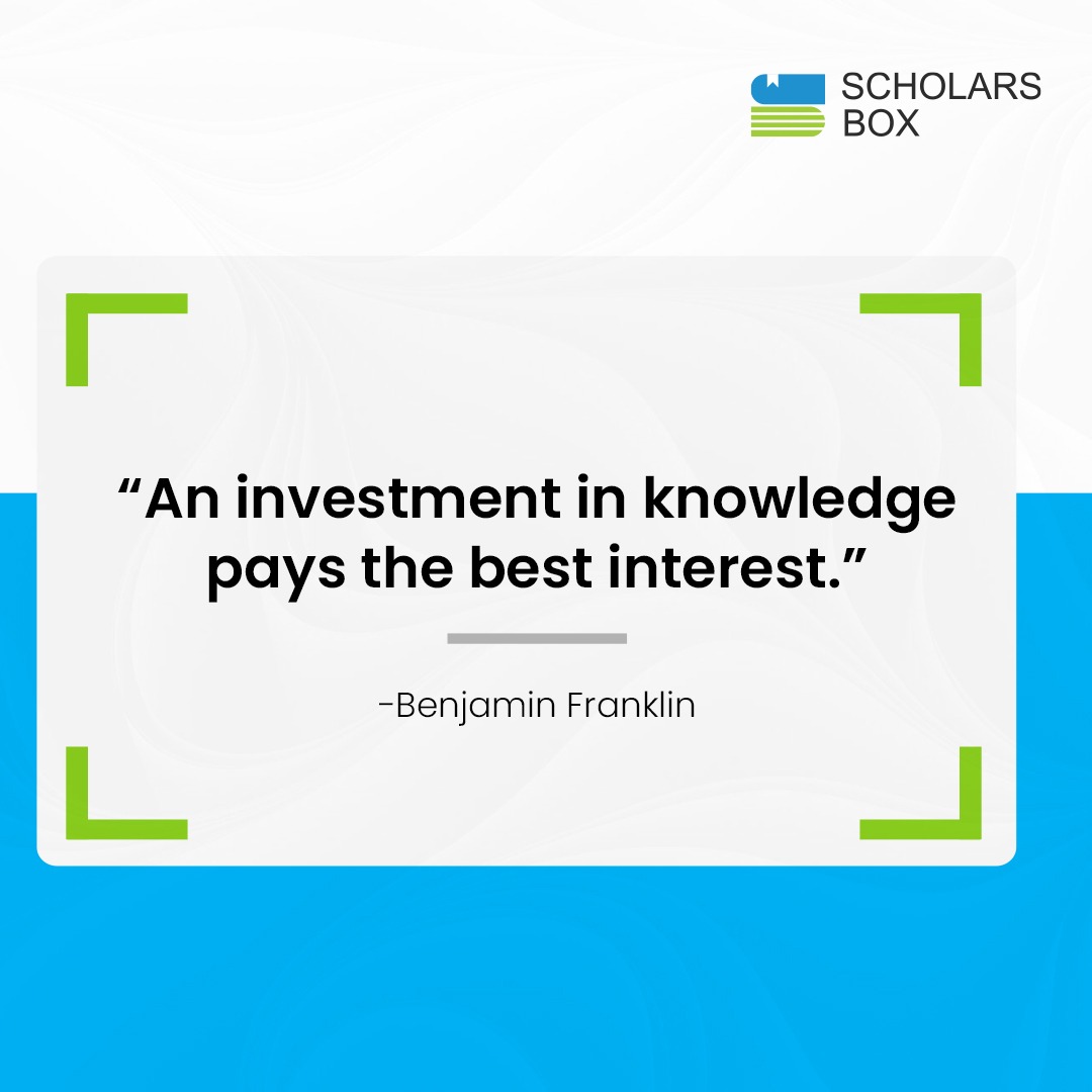Knowledge yields the highest returns. 💡💯📚

#EducationMatters #LearningIsPower #KnowledgeIsKey
#StudyHard #EducationForAll #LearnEveryday #StudentLife #ScholarsBox