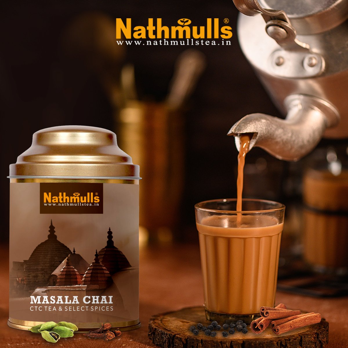 NathmullsTea's tweet photo. Masala Chai...Satiate your taste buds with this special offering from Nathmulls...!!!☕ #masalatea #nathmulls https://t.co/tSP7G6ttor