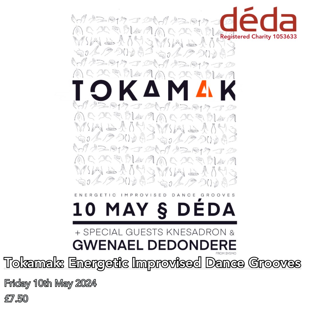 dedaderby's tweet photo. 🎵 Don't miss out! Tokamak brings you mind-blowing improvised music using the sound painting system! 🎶 Led by conductor Gwenael Dedondere, Sysmo takes the stage on May 10th at Déda. Get ready for an unforgettable experience! 🔥 #Tokamak #Sysmo #LiveMusic #SoundPainting #Déda https://t.co/VyT2PKgAtT