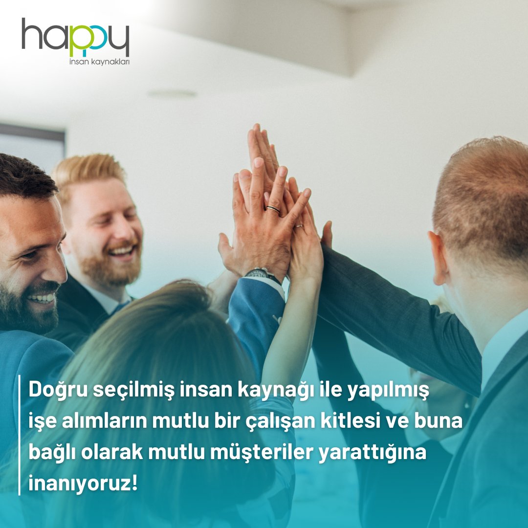 Doğru seçilmiş insan kaynağı ile yapılmış işe alımların mutlu bir çalışan kitlesi ve buna bağlı olarak mutlu müşteriler yarattığına inanıyoruz!

#happyinsankaynakları #insankaynakları #işealım #istihdam