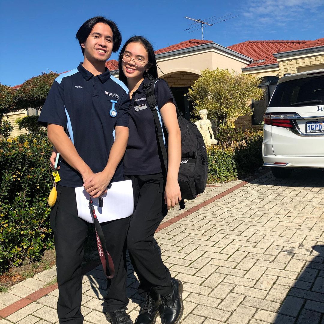 Curtin nursing grads Nerisse Suarez and Mark Lonzo are living proof that opposites attract. 💑The couple met during their first class of semester two and have been inseparable ever since. 😍 #CurtinUniversity #CurtinLife #Love