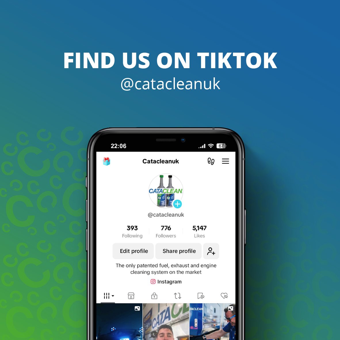 Don’t forget to follow us on TikTok! @catacleanuk 📱🎥 #tiktok #video #Cataclean #videos #reel #Cataclean #EngineCleaning #FuelAdditive #emissions #performance #enginesystem #catalyticconverter