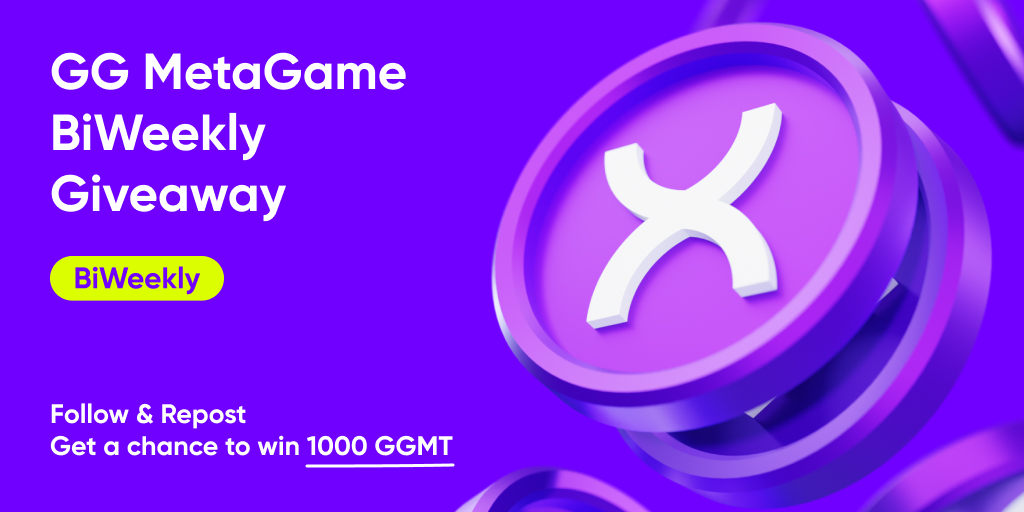 GGMetaGame's tweet photo. 🎉 GGMetaGame Retweet Contest with 1000 GGMT

🗓 April 16 - 19
🎁 1000 $GGMT

1) Follow @GGMetaGame and like 10 latest posts
2) Join our TG chat: https://t.co/m6b9RiNh87
3) Retweet and leave any comment below this post.

🏆The lucky winner will be announced on April 20.

#GGMT #GGMetaGame #giveaway #airdrop #quest