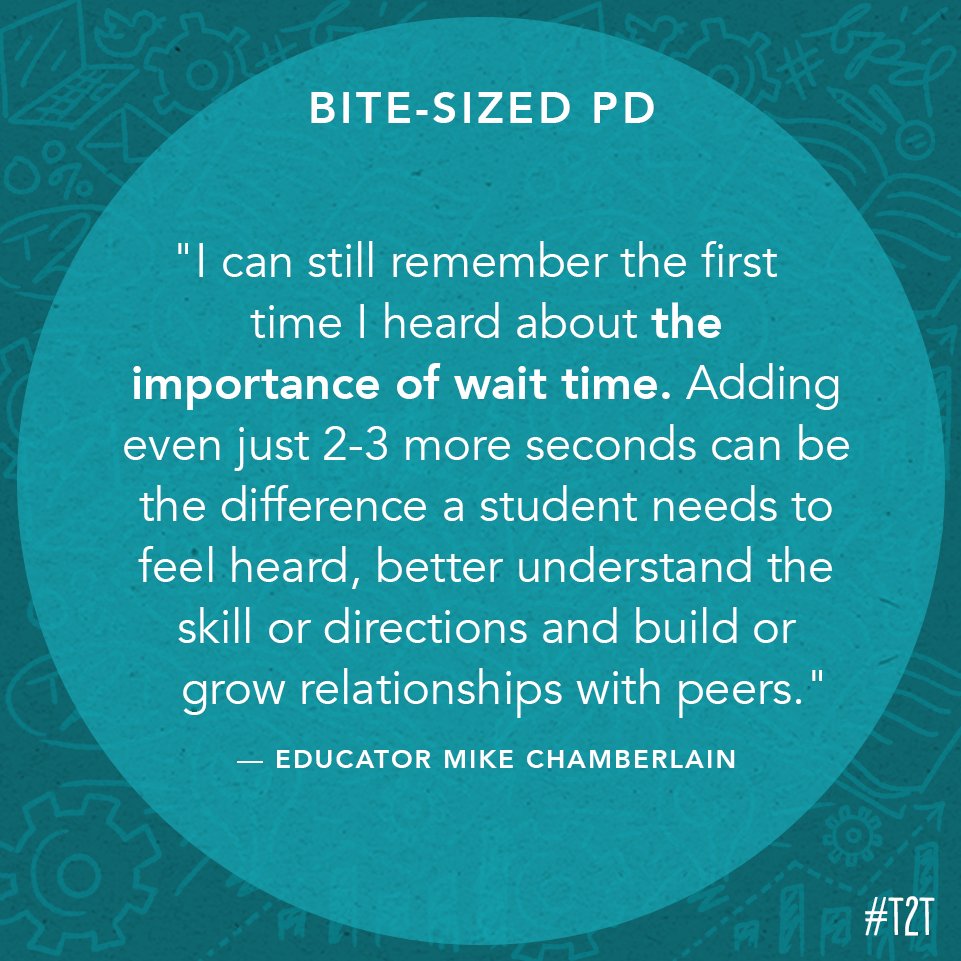 You don't need to fear an awkward silence, reminds T @mchamberlainPE – in fact, it can be a powerful part of your teacher tool kit!